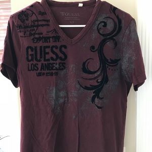 Guess t-shirt with design on the front.
